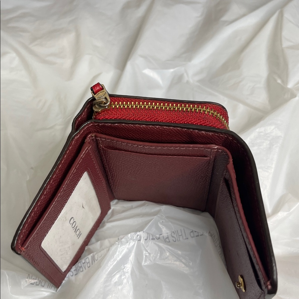 Coach Cherry Red Leather Wallet - Picture 7 of 7